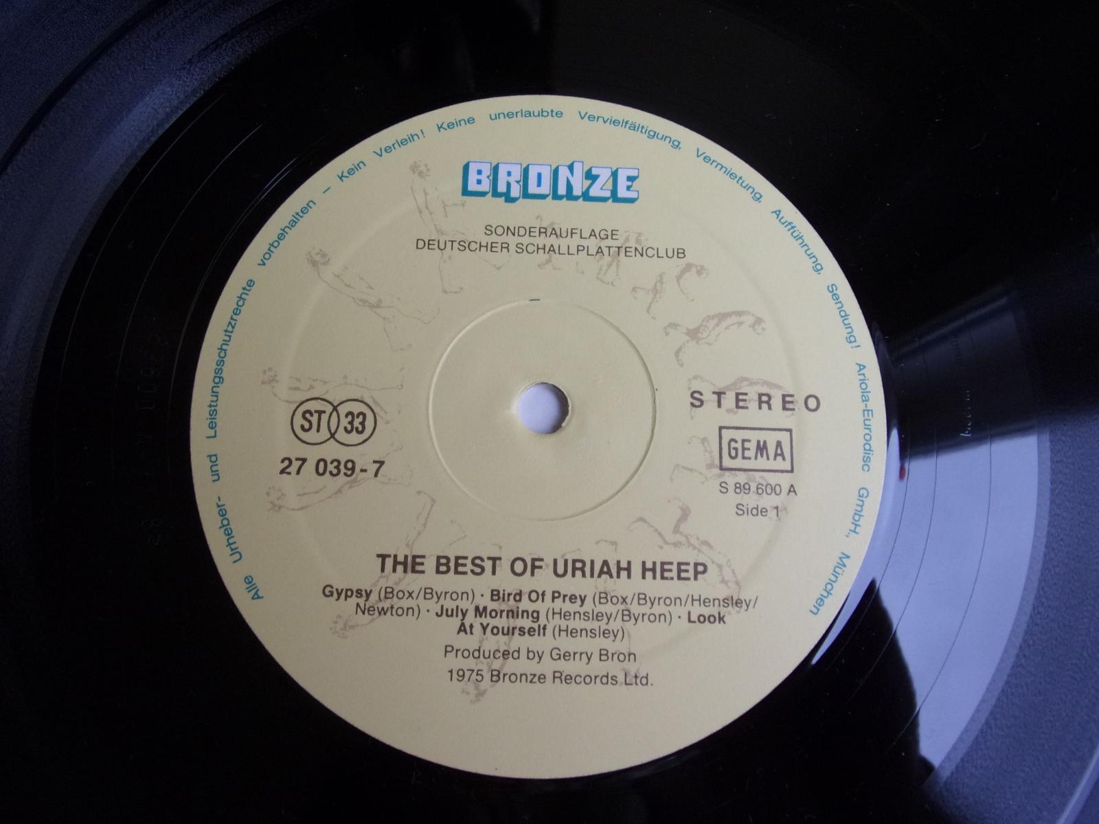⭐️ LP: URIAH HEEP - THE BEST OF, deska jako nová, West Germany 1975 - LP / Vinylové desky