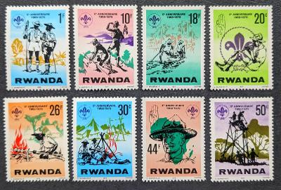 Rwanda 1978 , skauting, série 8ks známek