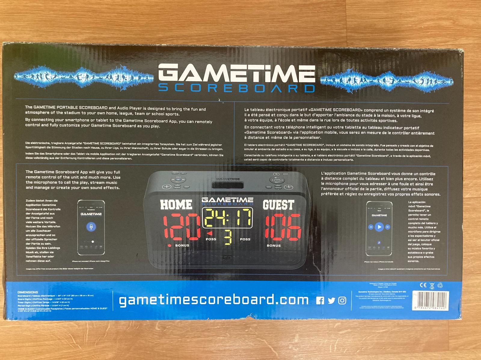Gametime Scoreboard elektronický ukazatel skóre - Elektro