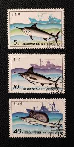 Sev. Korea - 1984 - ʘ , svěží - kompletní série - mořská fauna 