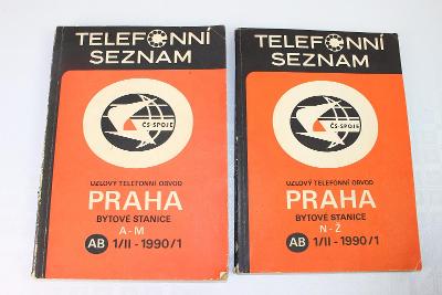 STARÝ TELEFONNÍ SEZNAM - PRAHA - BYTOVÉ STANICE 1990-91