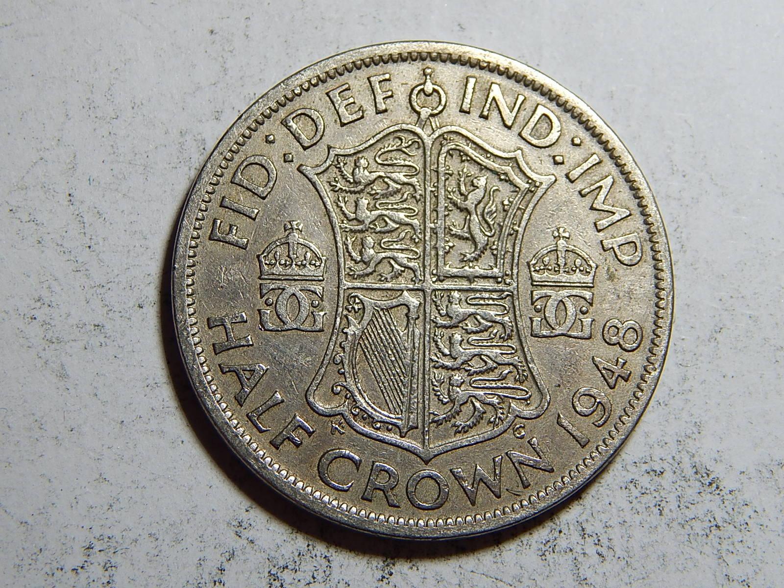 Anglicko ½ Crown 1948 XF č12370 - Numizmatika