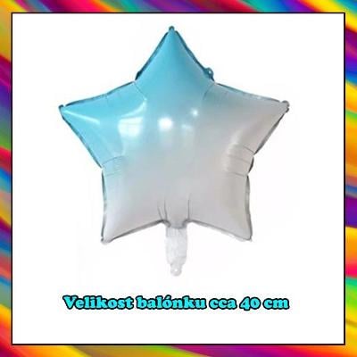 Velký fóliový balónek motiv modrá hvězda