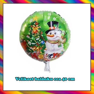 Velký fóliový balónek motiv Vánoce sněhulák