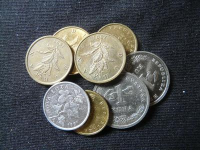 Chorvátsko lot drobných mincí