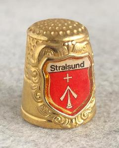 Kovový sběratelský náprstek - Stralsund