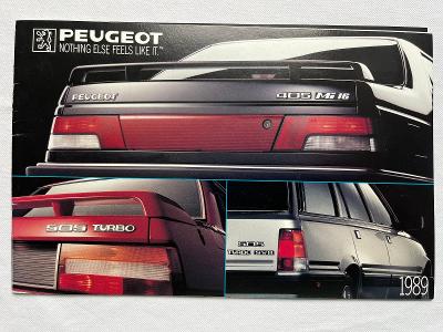 Prospekt Peugeot Všechna vozidla 1989
