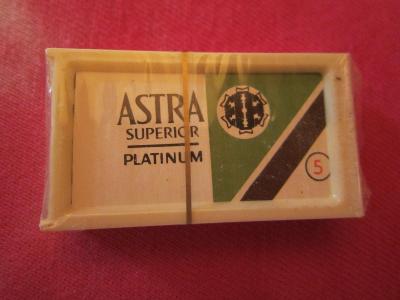 Retro nerozbalená sada 5ks žiletka Astra Superior Platinum žiletky