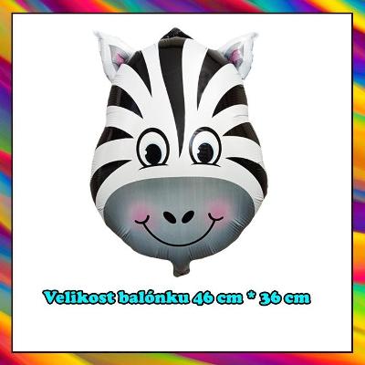 Velký fóliový balónek motiv Zebra