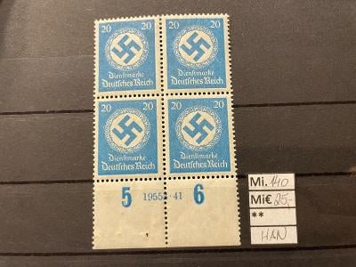DR, Deutsches Reich, DienstM., HAN, Mi. 140