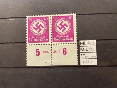 DR, Deutsches Reich, DienstM., HAN, Mi. 142