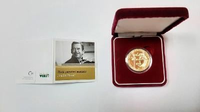Zlatá pamětní medaile Václav Havel 2012 1/2oz 999,9 Au proof