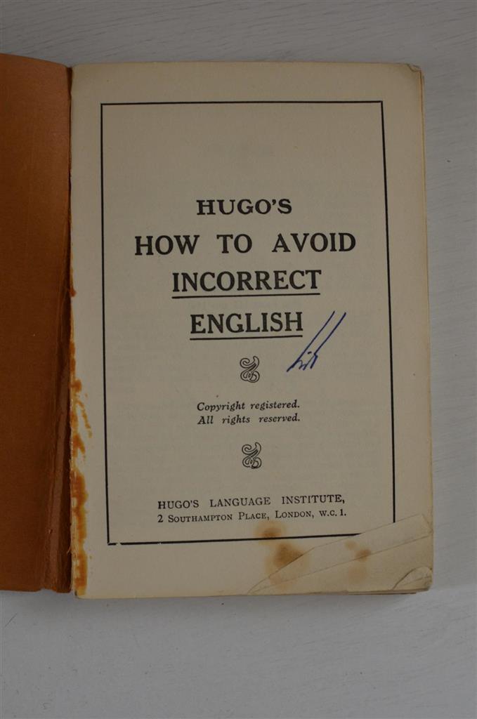 Hugo´s How to Avoid Incorrect English  - Cizojazyčné knihy