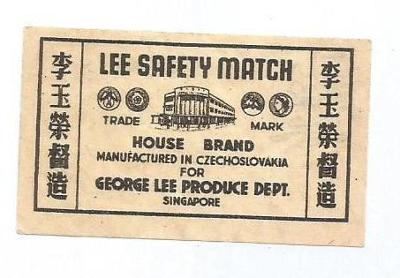 K.č. 5-K- 1249 Lee Safety Match...- krabičková,dříve k.č. 1185.
