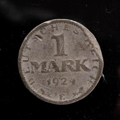 1 Reichs Mark 1924 E falzum?