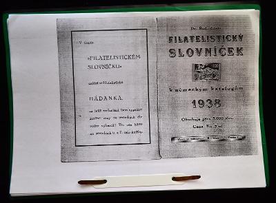 Zítek - Filatelist. slovn. k něm. katalogům1938, kompl. kopie A-Z