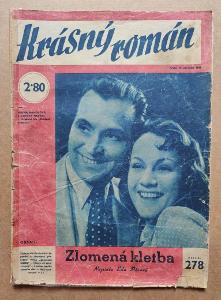 Časopis Krásný román z roku 1943 - Adina Mandlová, Gustav Nezval