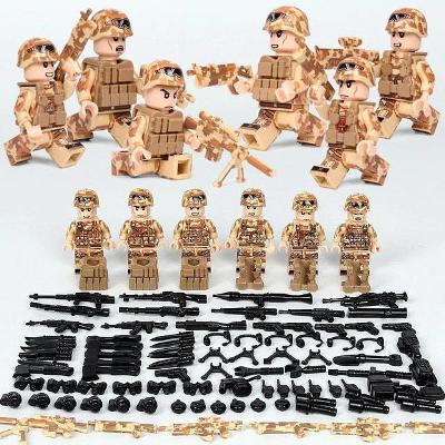 6 figurek vojáků speciálních sil s extra vybavením  v71