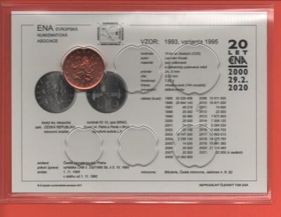 10 Kč 2011 BU s jubilejní kartou (2021) v blistru ENA a kapse Lindner