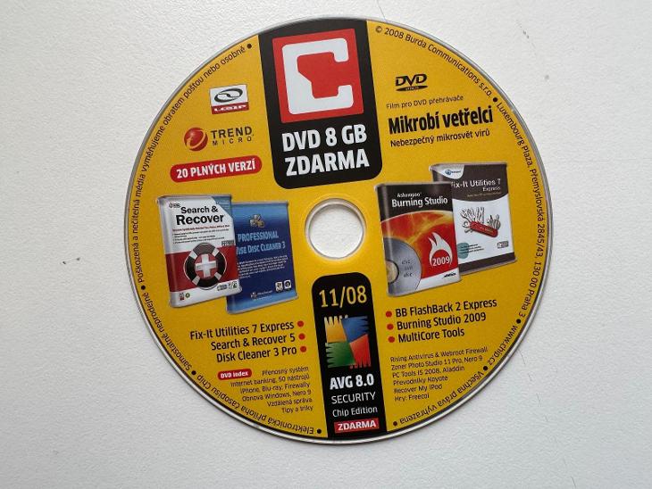 PC CD Chip 11/08 20 plných verzí software - Počítače a hry