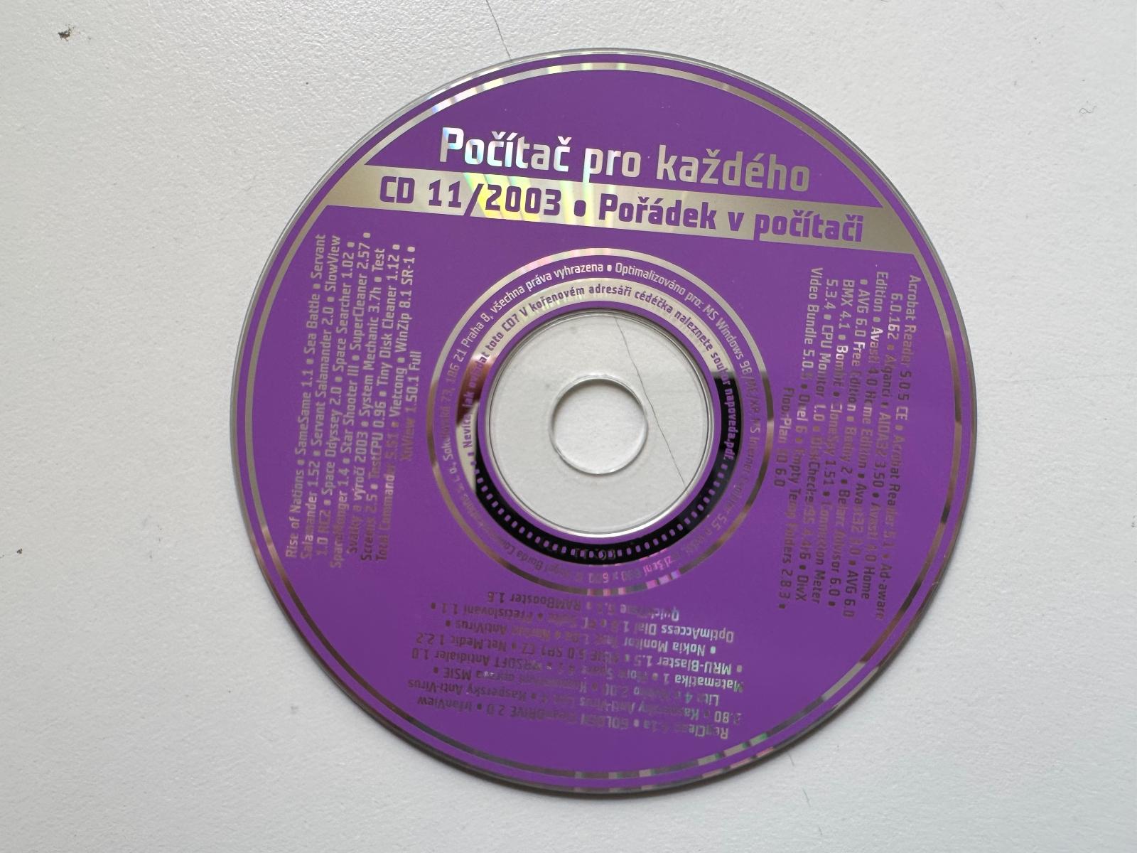 PC CD PPK Počítač pro každého 11/2003 Pořádek v PC - Počítače a hry