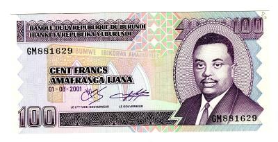 Burundi - 100 Franků 2001 - UNC..