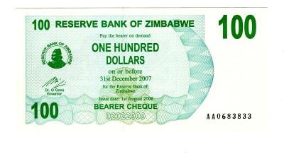 Zimbabwe - 100 Dollars 2007 - UNC..
