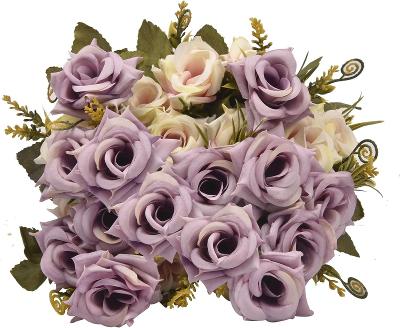 Umelé kvety Bffach 4ks 27 cm/fial. ruža/okrasné kytice/Od 1Kč |141|
