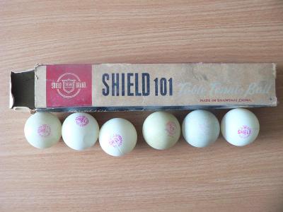 Pingpongové míčky Shield 6x - hodně staré