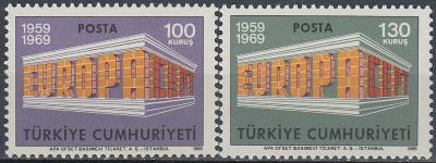 Turecko 1969 Európa CEPT Mi# 2124-25