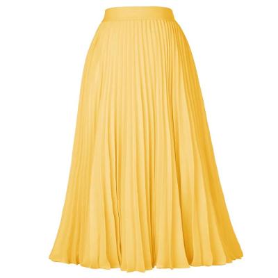 Dámska sukňa KATE KASIN s gumou v páse - žltá farba - veľkosť M