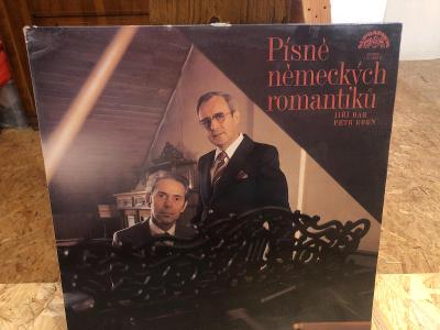 LP deska PÍSNĚ NĚMECKÝCH ROMANTIKU Jiří Bar a Petr Eben 1978
