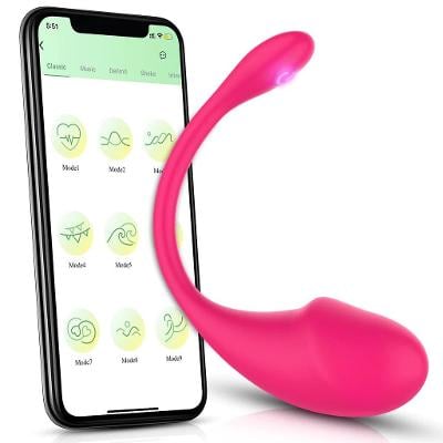 Růžový vibrátor s aplikací a bluetooth