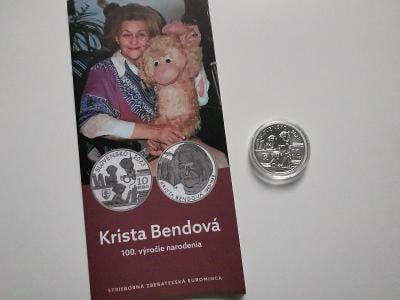 10 €/2023 SR BU - Krista Bendová - 100.výročie narodenia
