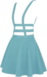 Dámska sukňa s trakmi - farba svetlo modrá - veľkosť L - VÝPREDAJ!!!!
