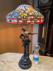 TOP-Luxusní figurální lampa Tiffany - TOP bronz 88 cm XXXL!!!Signovano