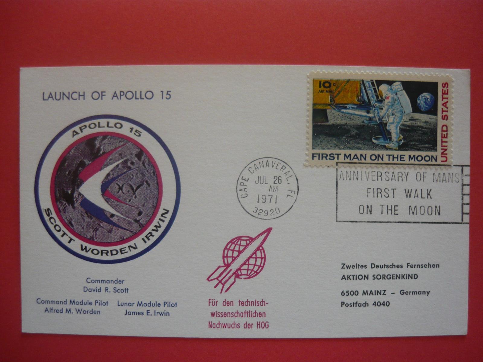 USA-Kosmos-Apollo 15 - Filatelie