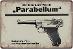 plechová ceduľa - Luger P.08 Parabellum 9mm - Zberateľstvo