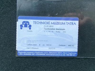 Nový Jičín Neu Titschein  Kopřivnice Tatra muzeum automobilů vstupenka