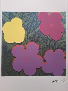 Andy Warhol - Květiny - Certifikát Leo Castelli