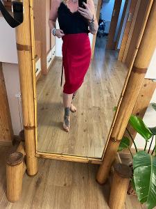 Nová luxusní Pouzdrova sukně červená Pietro Filipi 36 