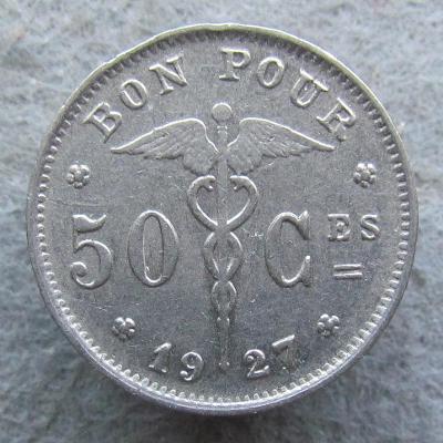 Belgie 50 cent 1927  