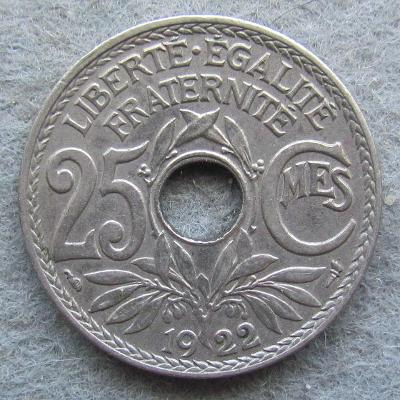 Francie 25 centimes 1922  
