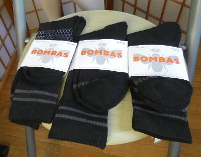 Ponožky pánske BOMBAS 3páry veľkosť M-40-43 kompresná podpora klenby