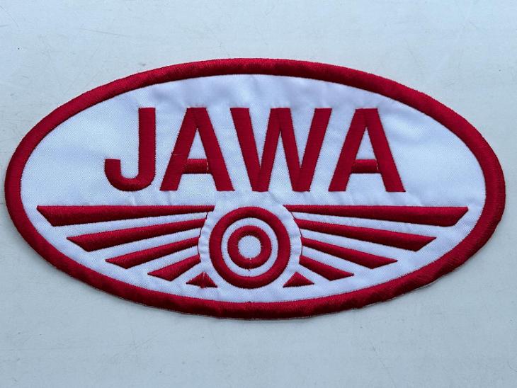 Stará pěkná prošívaná nášivka JAWA - Auto-moto
