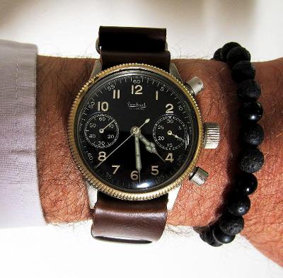 Legendární originál letecké hodinky Luftwaffe HANHART z roku 1943 TOP!