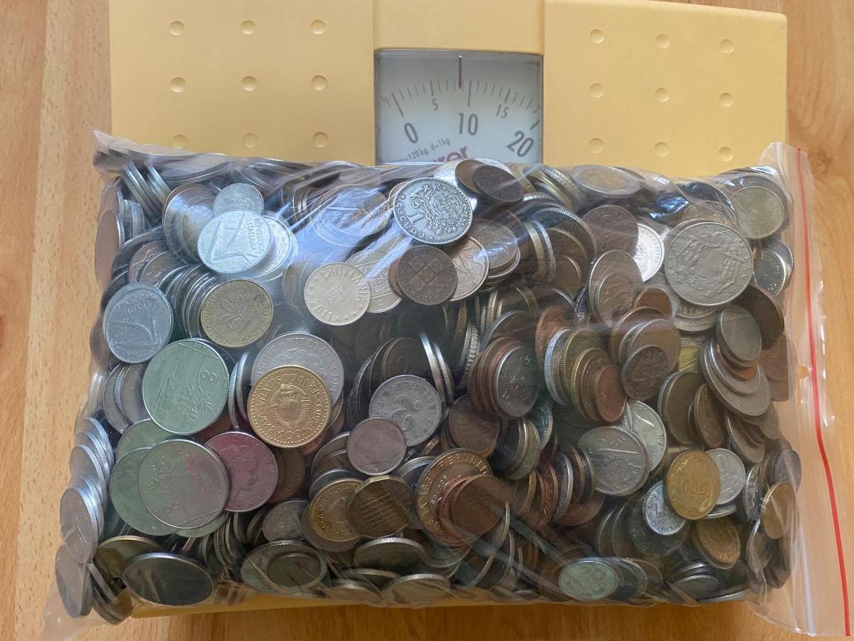 Mince - Svet - Zbierka - Konvolut - 1,800 ks - 9 kg - Zberateľstvo