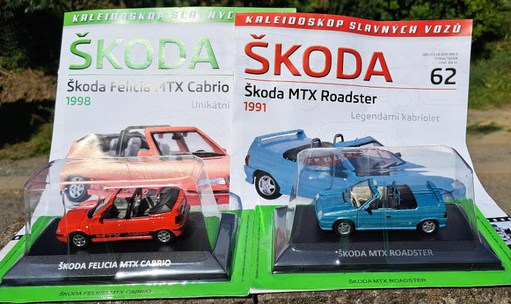 ŠKODA MTX ROADSTER + FELICIA MTX CABRIO 1:43 - Modely automobilov