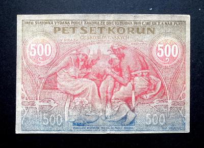 500 korun 1919 "Mezsaros" dobovy padelek serie 021