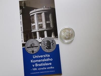 10 €/2019 BU Univerzita Komenského v Bratislave - 100. výročie vzniku